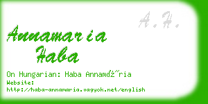 annamaria haba business card